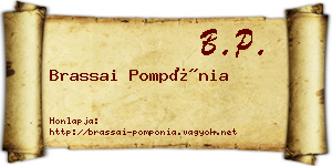 Brassai Pompónia névjegykártya